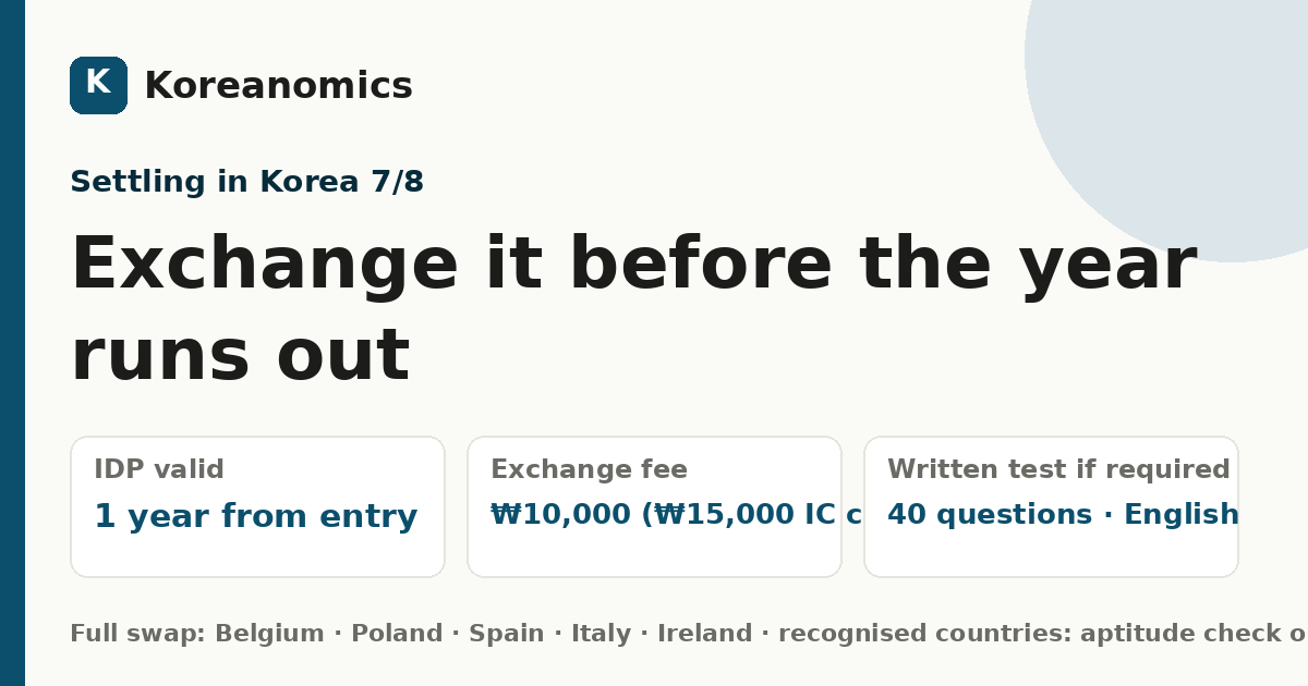 Exchange it before the year runs out — Koreanomics